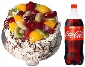 4-6 Kişilik Karışık Meyveli Pasta Avantajlı